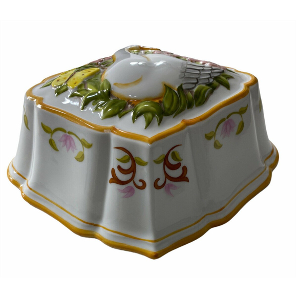 Vintage Franklin Mint Le Cordon Bleu Goose Duck Butterfly Jello Mold Ceramic - Picture 2 of 9